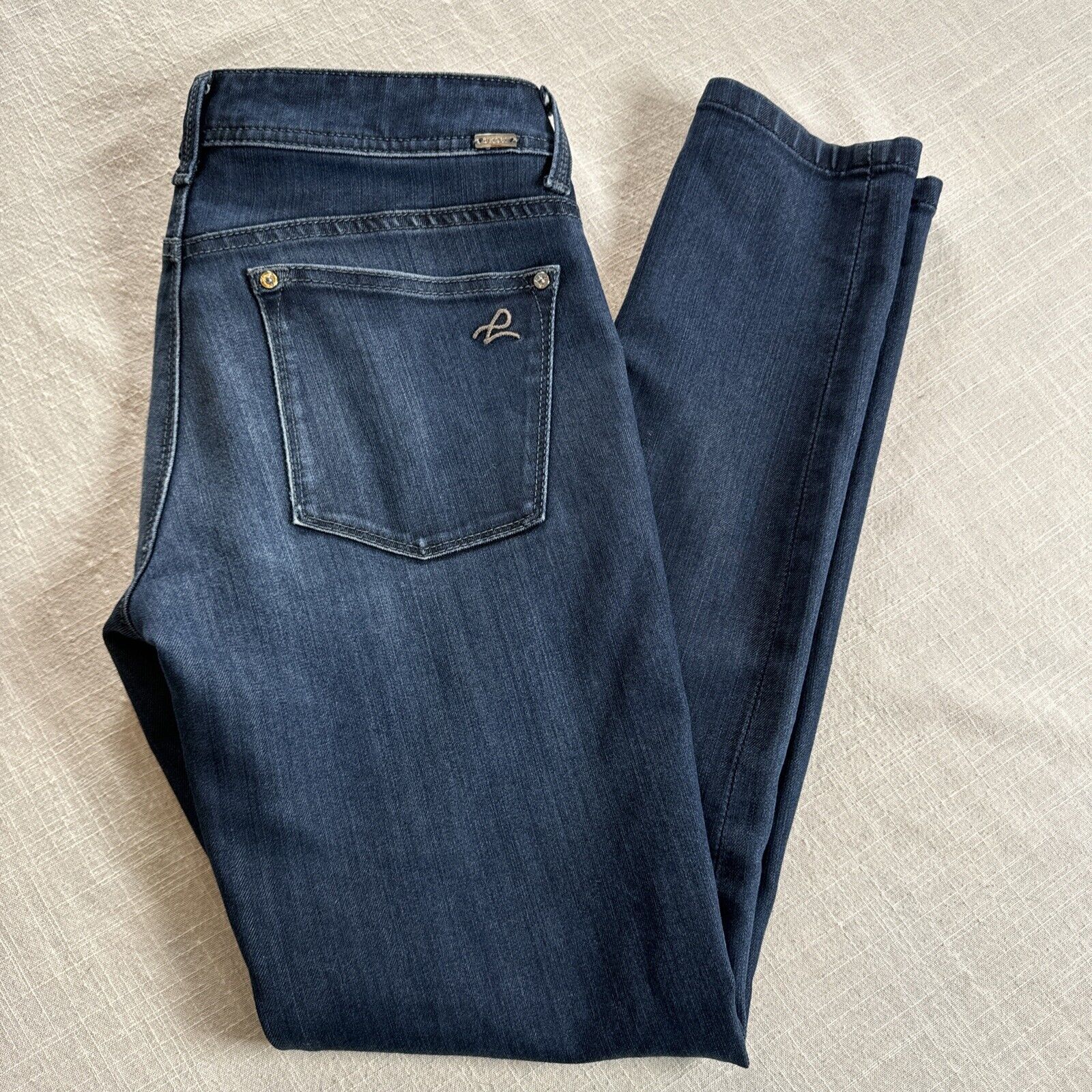 Dl1961 Women's Size 27 Dark Wash (Bloom) 4way Stretch Slim Fit Emma Legging